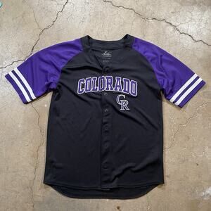 Majestic Flex Base Colorado Rockies Purple Baseball Jersey Youth XXL